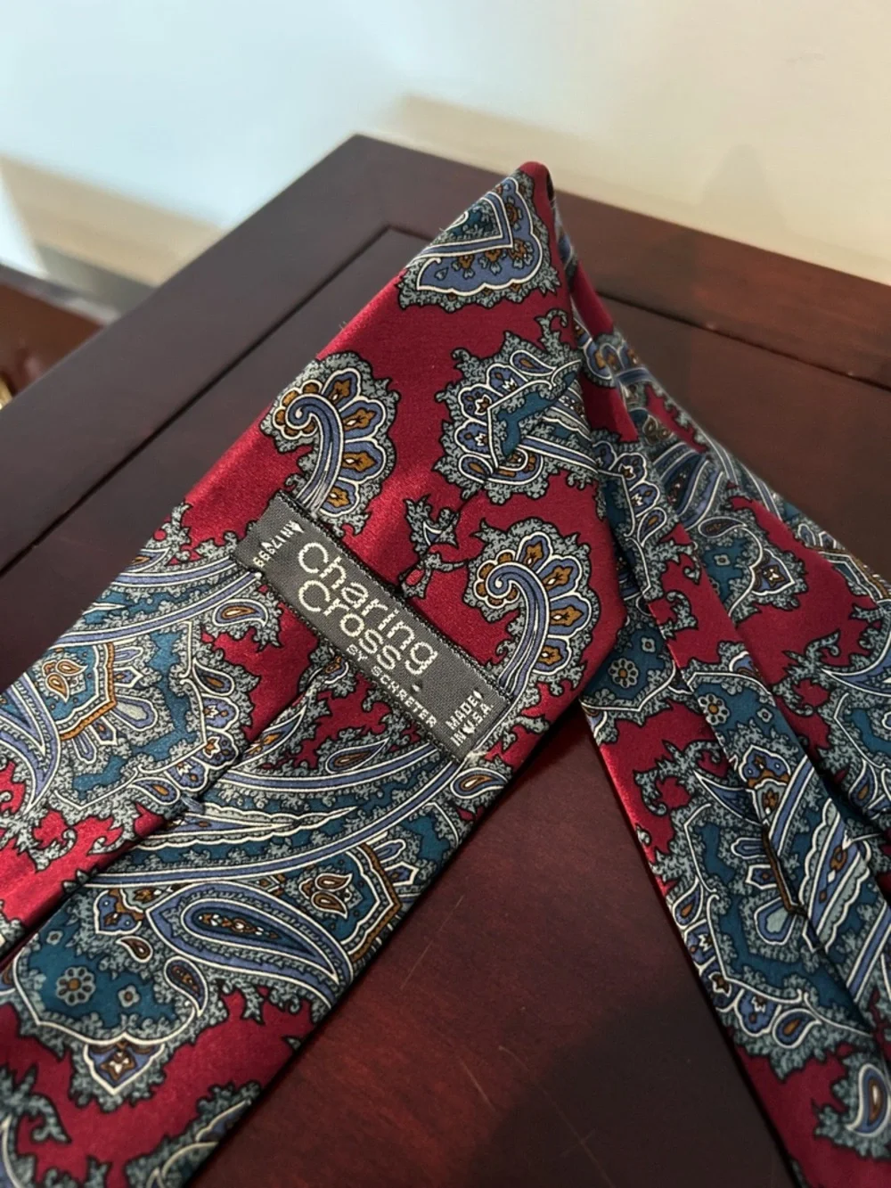 Charing Cross Classic Paisley Burgundy Men's Tie